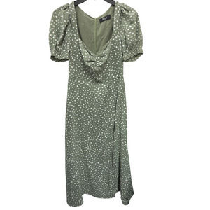 Green Polka Dot Midi Dress
